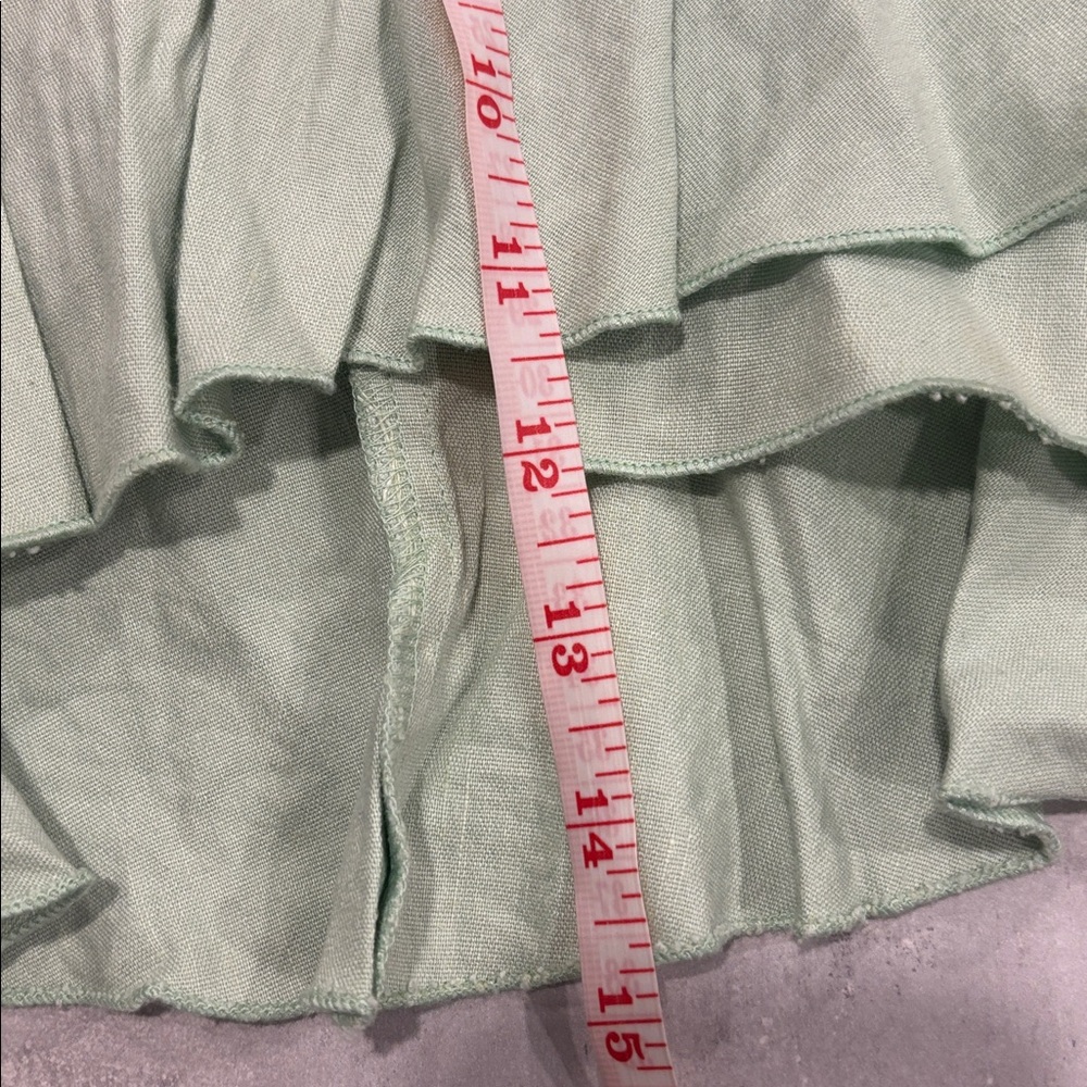 Bebe Light Green Ruffle Mini Skirt - Picture 9 of 9